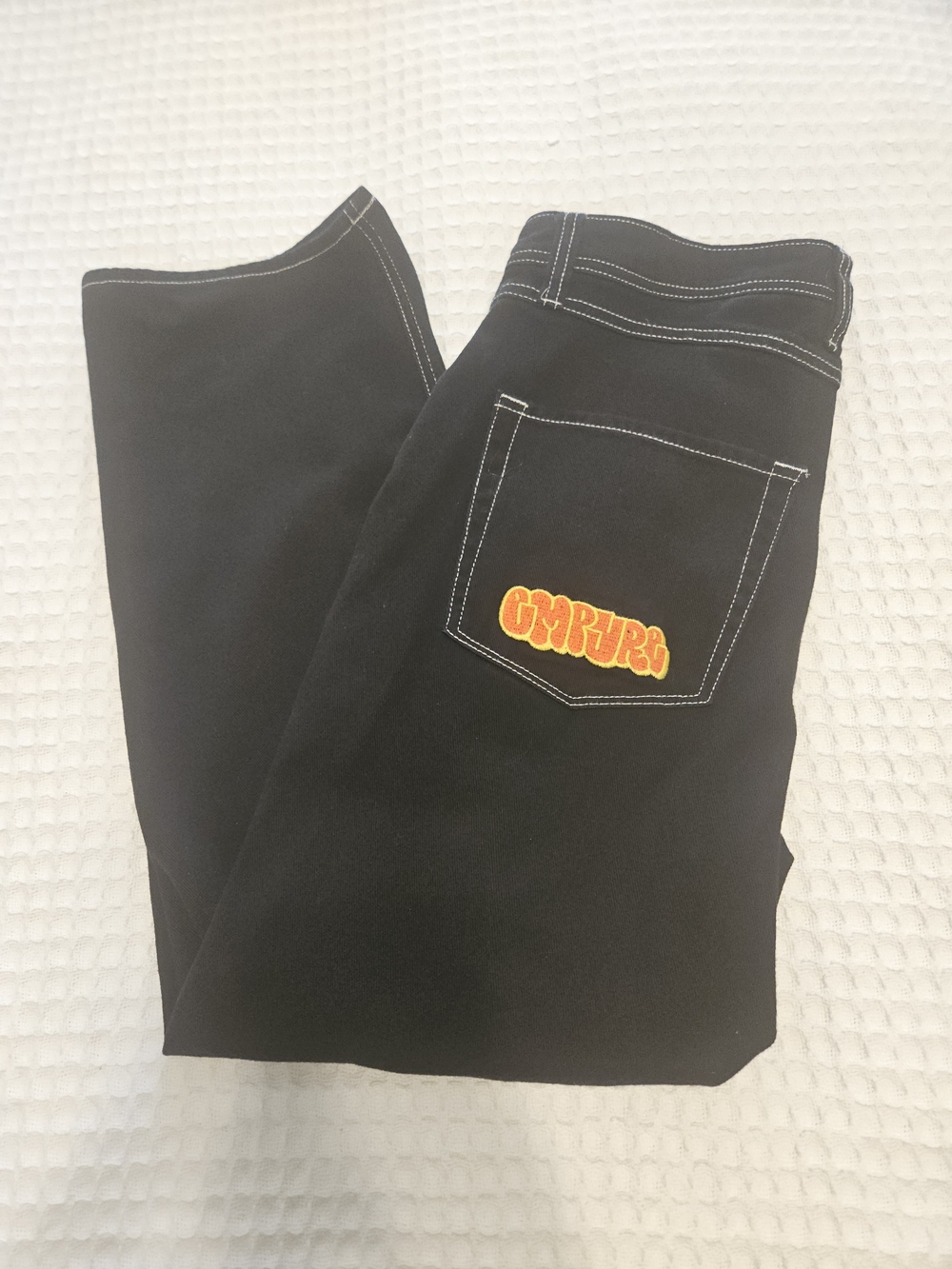 Empyre Relaxed Fit Straight Leg Black Dark Wash Cotton Denim Jeans Men's